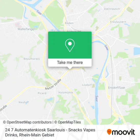Карта 24 7 Automatenkiosk Saarlouis - Snacks Vapes Drinks