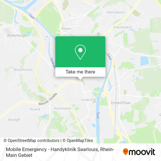 Карта Mobile Emergency - Handyklinik Saarlouis