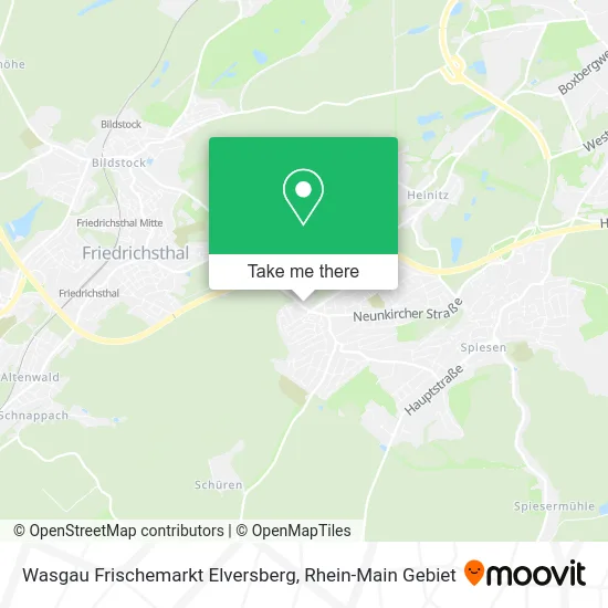 Карта Wasgau Frischemarkt Elversberg