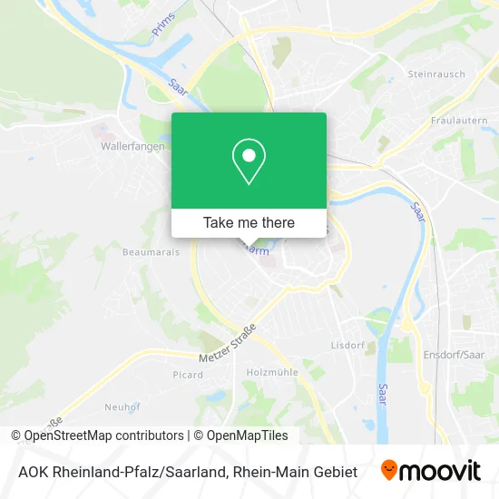 Карта AOK Rheinland-Pfalz/Saarland
