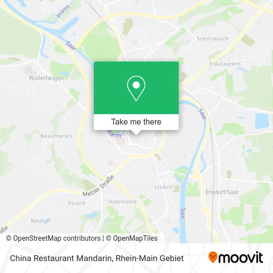 Карта China Restaurant Mandarin