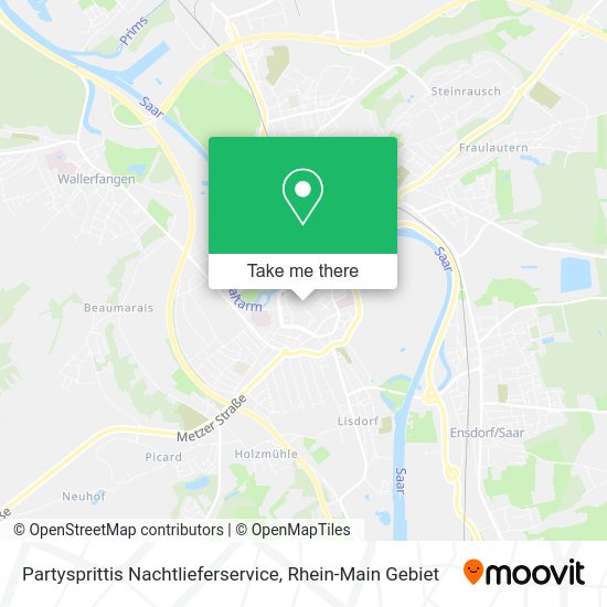 Карта Partysprittis Nachtlieferservice