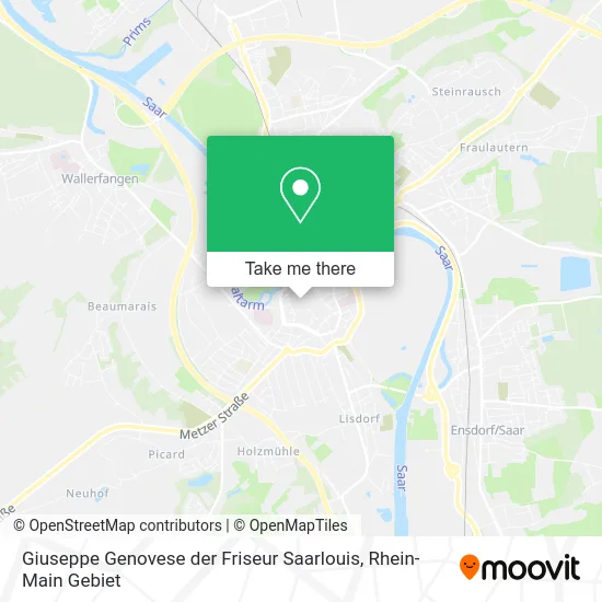 Карта Giuseppe Genovese der Friseur Saarlouis