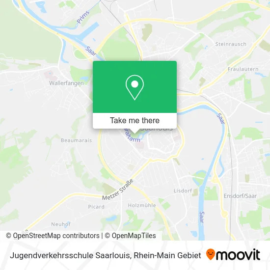 Карта Jugendverkehrsschule Saarlouis