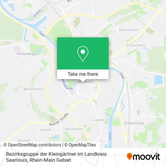 Карта Bezirksgruppe der Kleingärtner im Landkreis Saarlouis