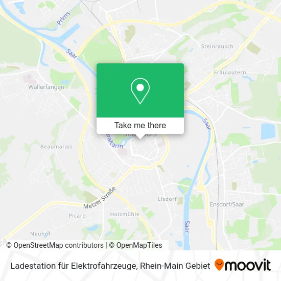 Карта Ladestation für Elektrofahrzeuge