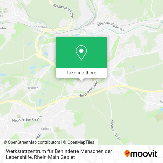 Карта Werkstattzentrum für Behinderte Menschen der Lebenshilfe