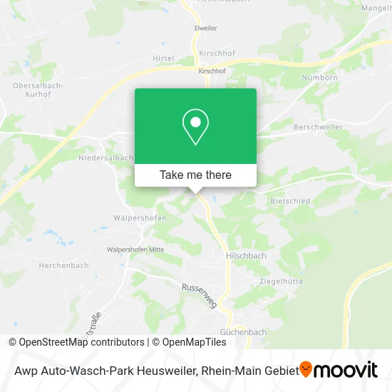 Карта Awp Auto-Wasch-Park Heusweiler