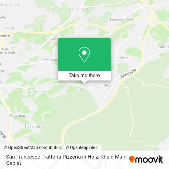 Карта San Francesco Trattoria Pizzeria in Holz