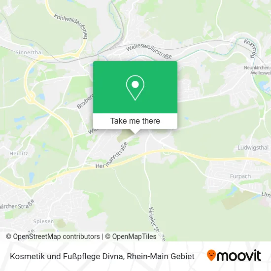 Карта Kosmetik und Fußpflege Divna