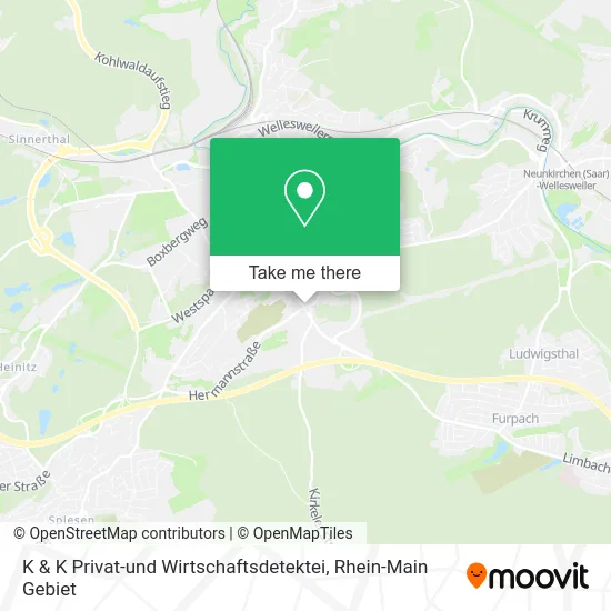 Карта K & K Privat-und Wirtschaftsdetektei