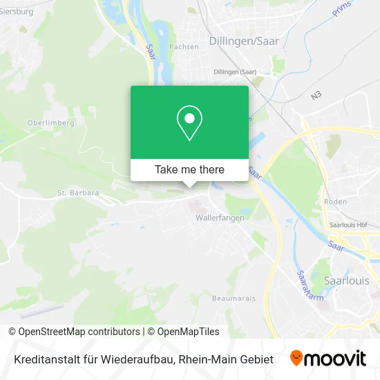 Карта Kreditanstalt für Wiederaufbau