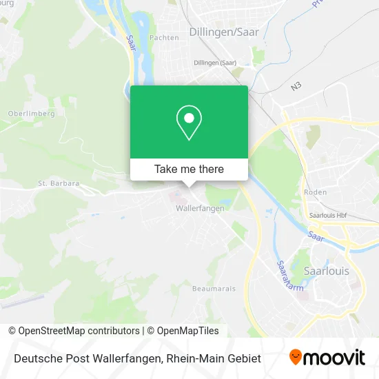 Карта Deutsche Post Wallerfangen