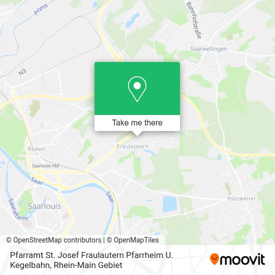 Карта Pfarramt St. Josef Fraulautern Pfarrheim U. Kegelbahn