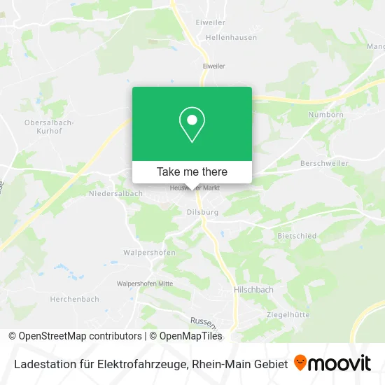 Карта Ladestation für Elektrofahrzeuge