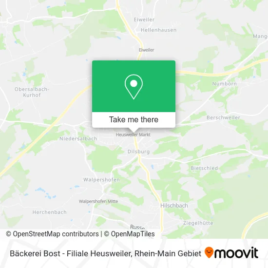Карта Bäckerei Bost - Filiale Heusweiler