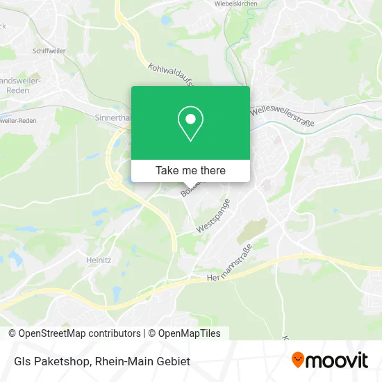 Gls Paketshop map