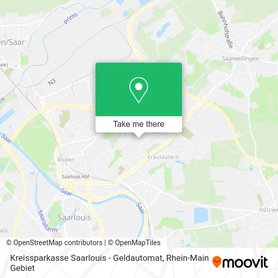 Карта Kreissparkasse Saarlouis - Geldautomat