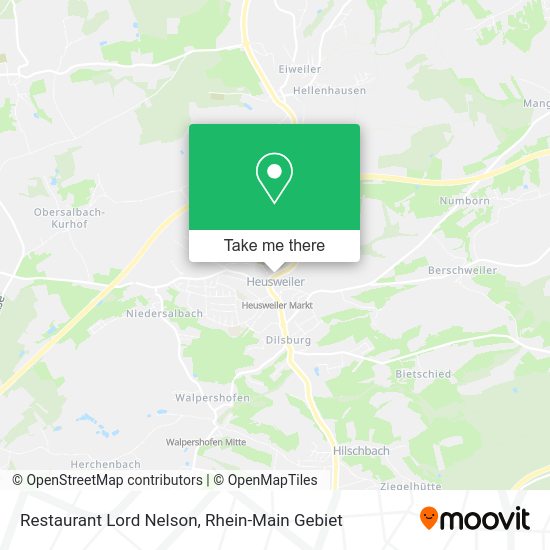Карта Restaurant Lord Nelson