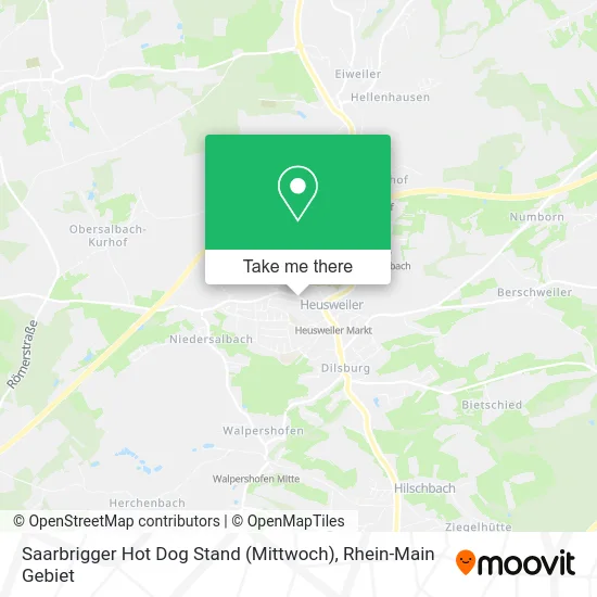 Карта Saarbrigger Hot Dog Stand (Mittwoch)