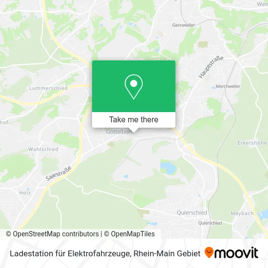 Карта Ladestation für Elektrofahrzeuge