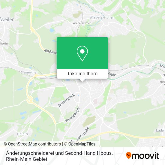 Карта Änderungschneiderei und Second-Hand Hbous