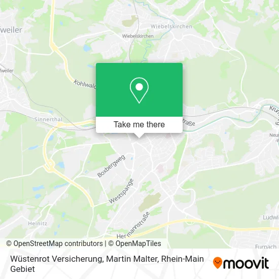 Карта Wüstenrot Versicherung, Martin Malter