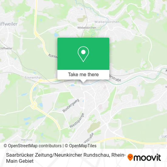 Карта Saarbrücker Zeitung / Neunkircher Rundschau