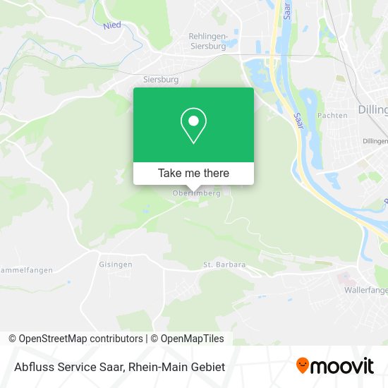 Abfluss Service Saar map