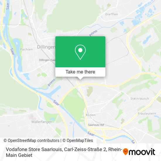 Карта Vodafone Store Saarlouis, Carl-Zeiss-Straße 2