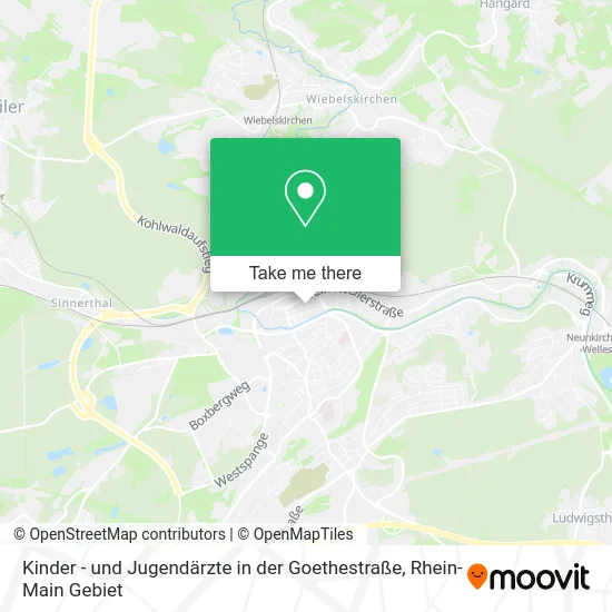 Карта Kinder - und Jugendärzte in der Goethestraße