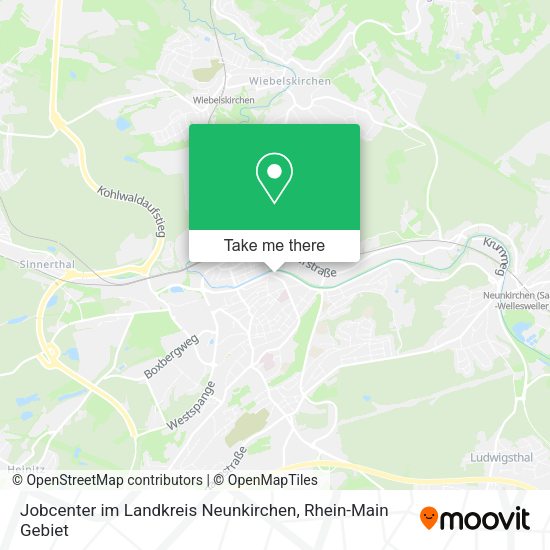 Карта Jobcenter im Landkreis Neunkirchen