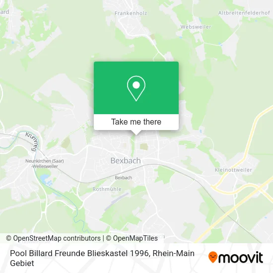Pool Billard Freunde Blieskastel 1996 map