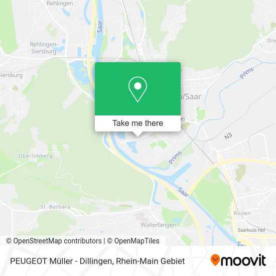 Карта PEUGEOT Müller - Dillingen