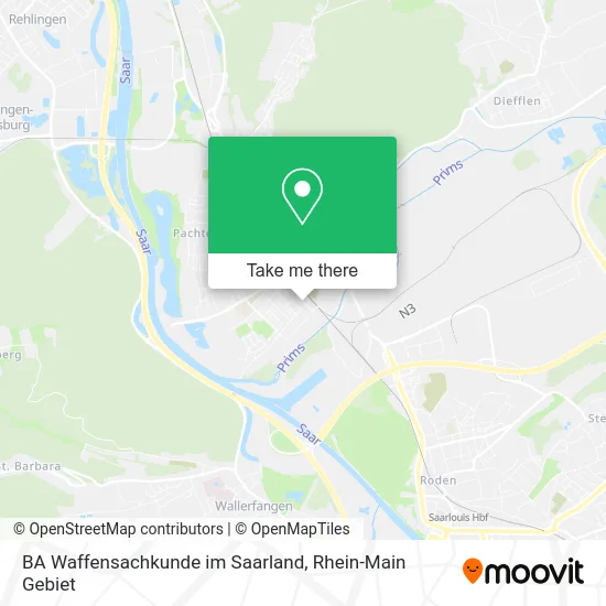 Карта BA Waffensachkunde im Saarland