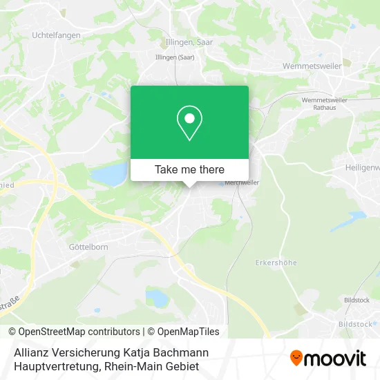 Карта Allianz Versicherung Katja Bachmann Hauptvertretung