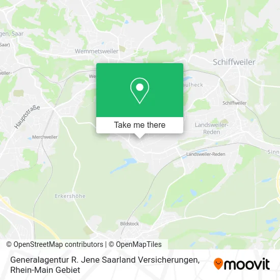 Карта Generalagentur R. Jene Saarland Versicherungen