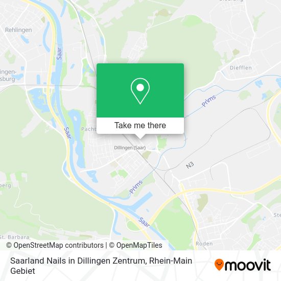 Карта Saarland Nails in Dillingen Zentrum
