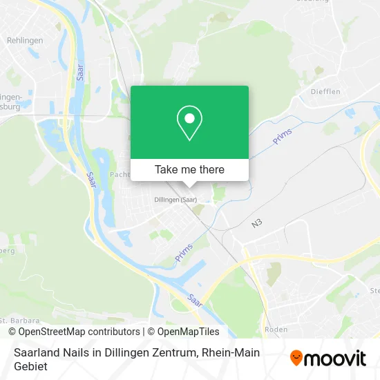 Карта Saarland Nails in Dillingen Zentrum