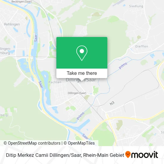 Карта Ditip Merkez Camii Dillingen / Saar