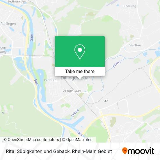 Карта Rital Sübigkeiten und Geback