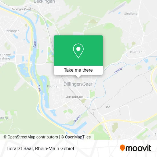 Карта Tierarzt Saar