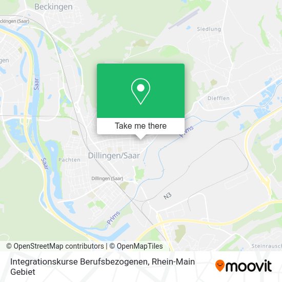 Карта Integrationskurse Berufsbezogenen