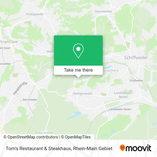 Карта Tom's Restaurant & Steakhaus