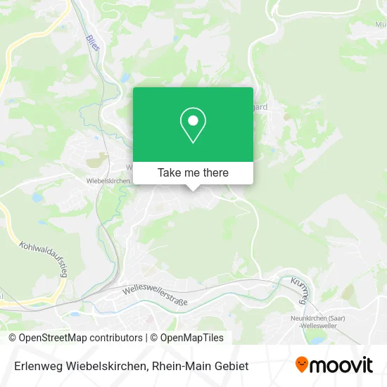 Карта Erlenweg Wiebelskirchen