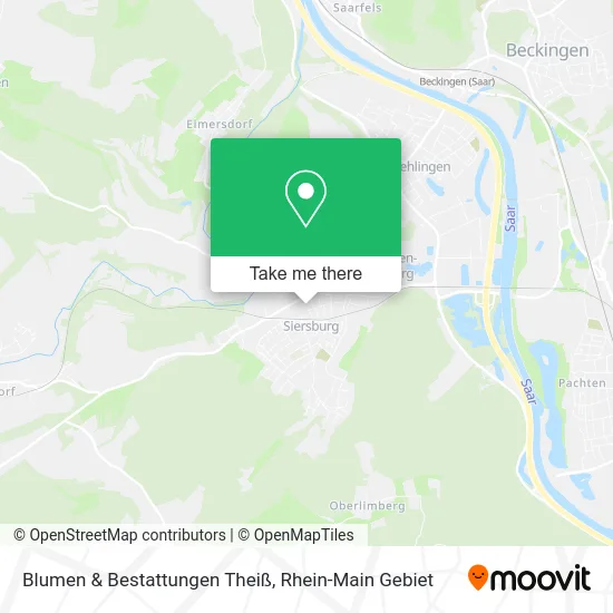 Карта Blumen & Bestattungen Theiß