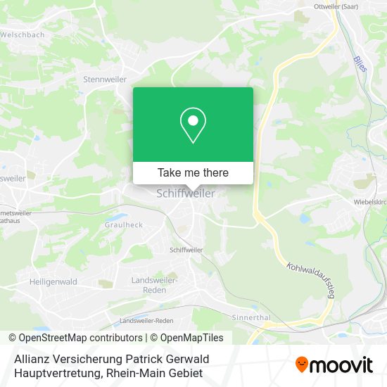 Карта Allianz Versicherung Patrick Gerwald Hauptvertretung