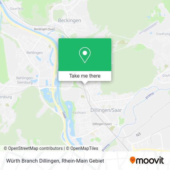 Карта Würth Branch Dillingen