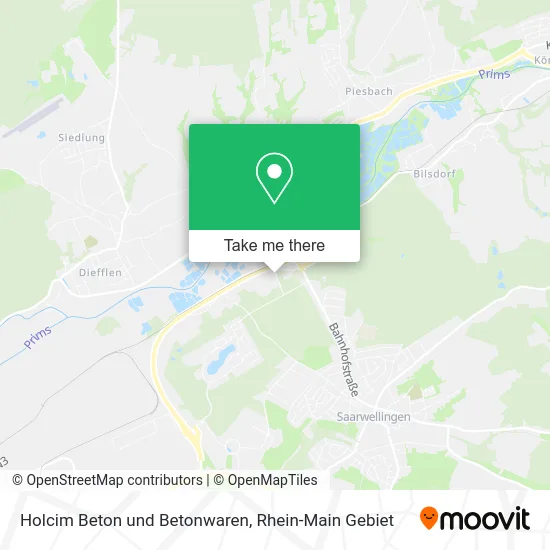 Карта Holcim Beton und Betonwaren
