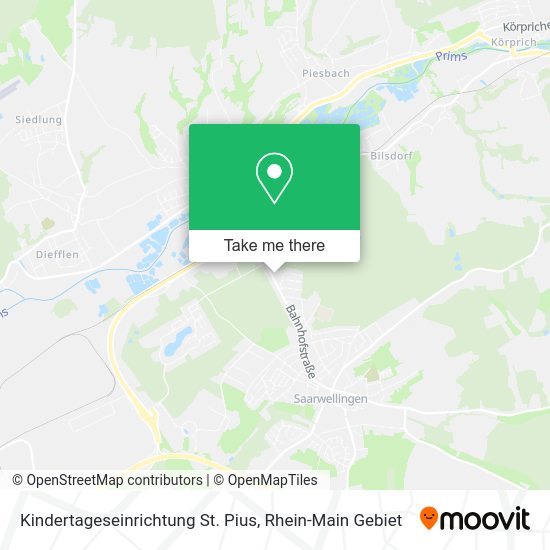 Карта Kindertageseinrichtung St. Pius